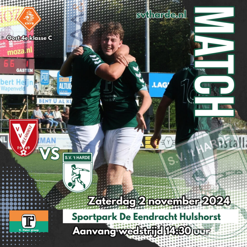 Zaterdag 2 november V.V. Hulshorst – S.V. ‘t Harde