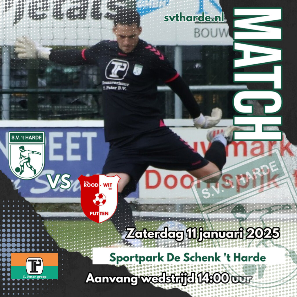 Oefenwedstrijd 11 januari S.V. ‘t Harde – S.V. Rood- Wit ’58