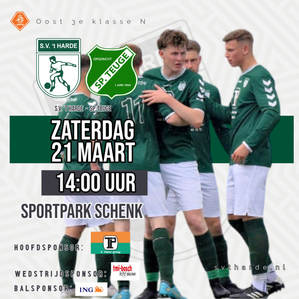 Voorbeschouwing S.V. ’t Harde – SP Teuge