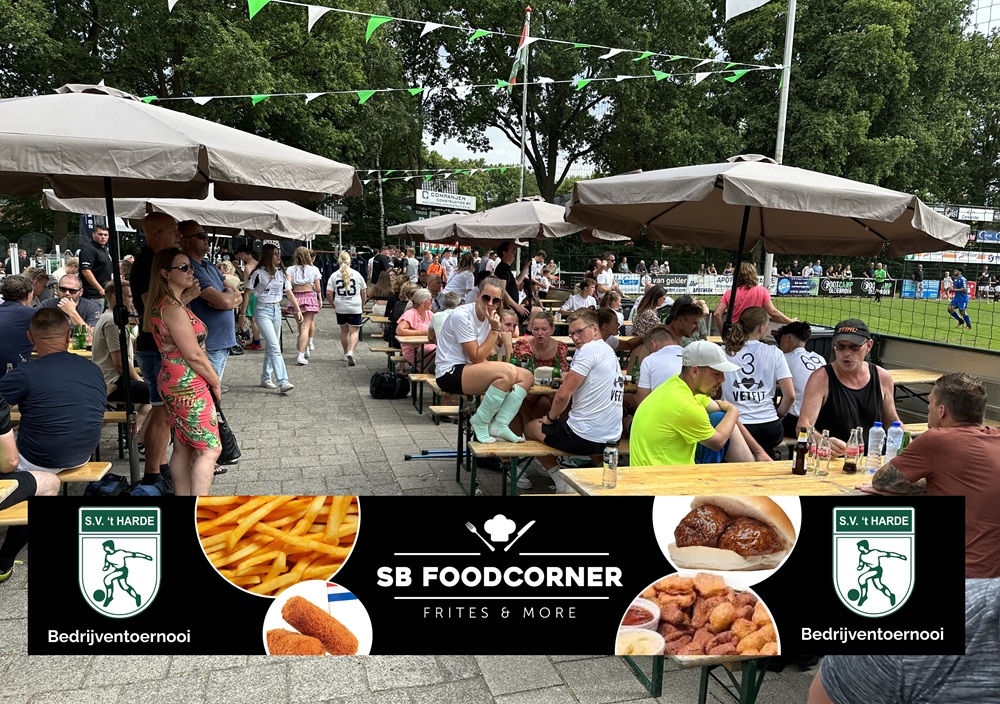 Aanmeldingen 12e editie S.V. ’t Harde – SB Foodcorner Bedrijventoernooi zaterdag 27 juni 2026 stromen binnen voor bedrijventoernooi – schrijf je nog in!