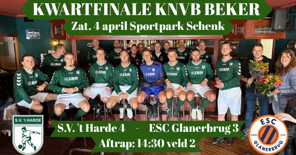 Kwartfinale BEKER S.V. ‘t Harde 4 – ESC Glanerbrug 3