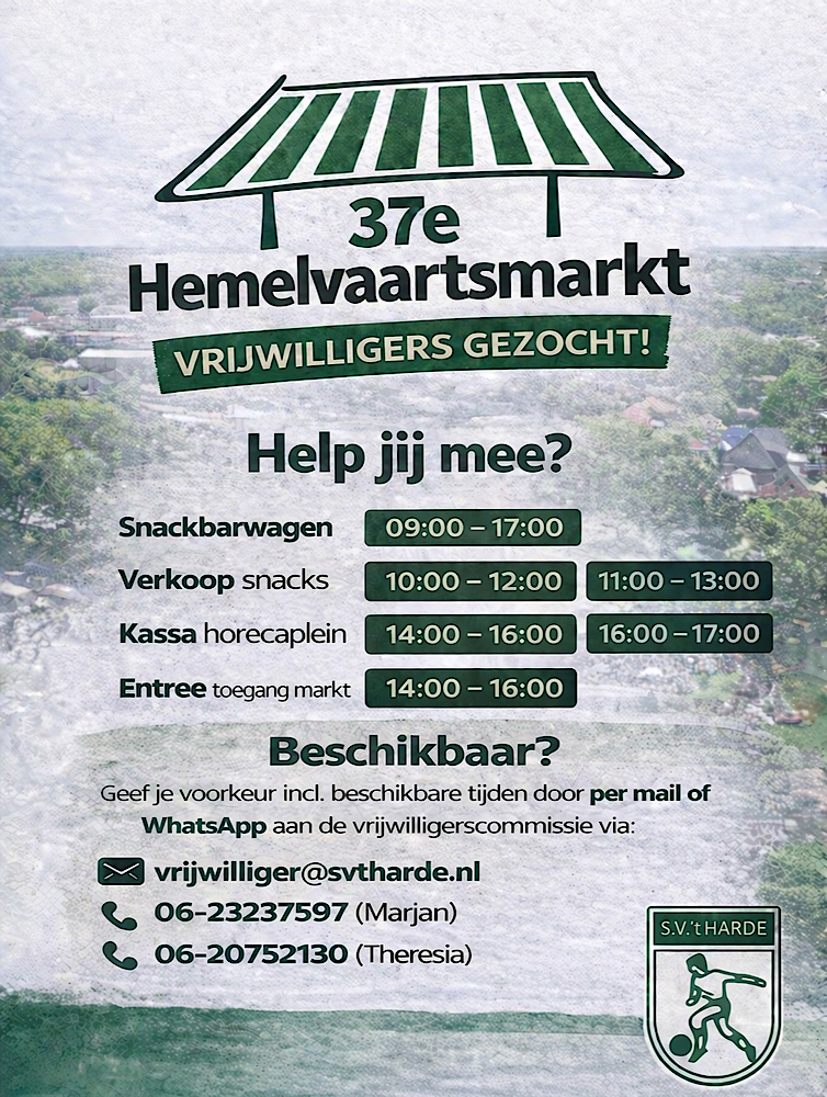 37e Hemelvaartsmarkt  HELP JIJ MEE?
