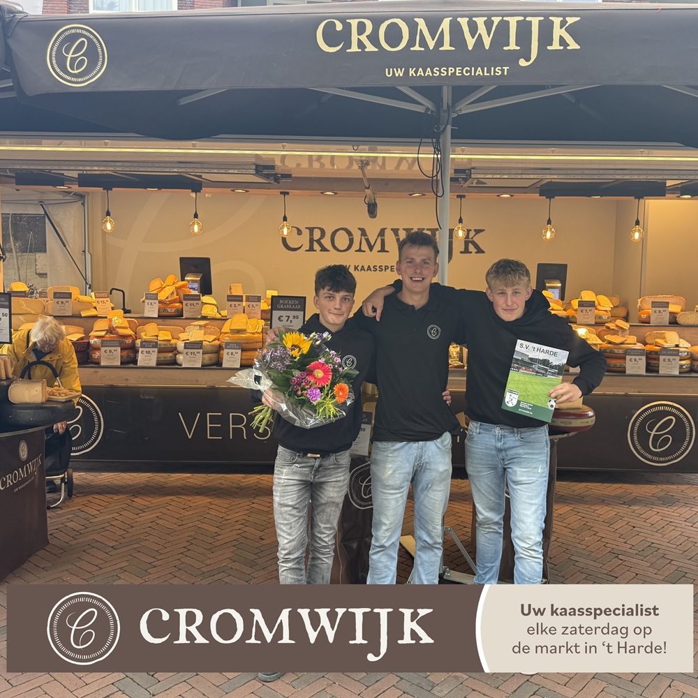 Cromwijk Kaasspecialist nieuwe plussponsor van S.V. ’t Harde