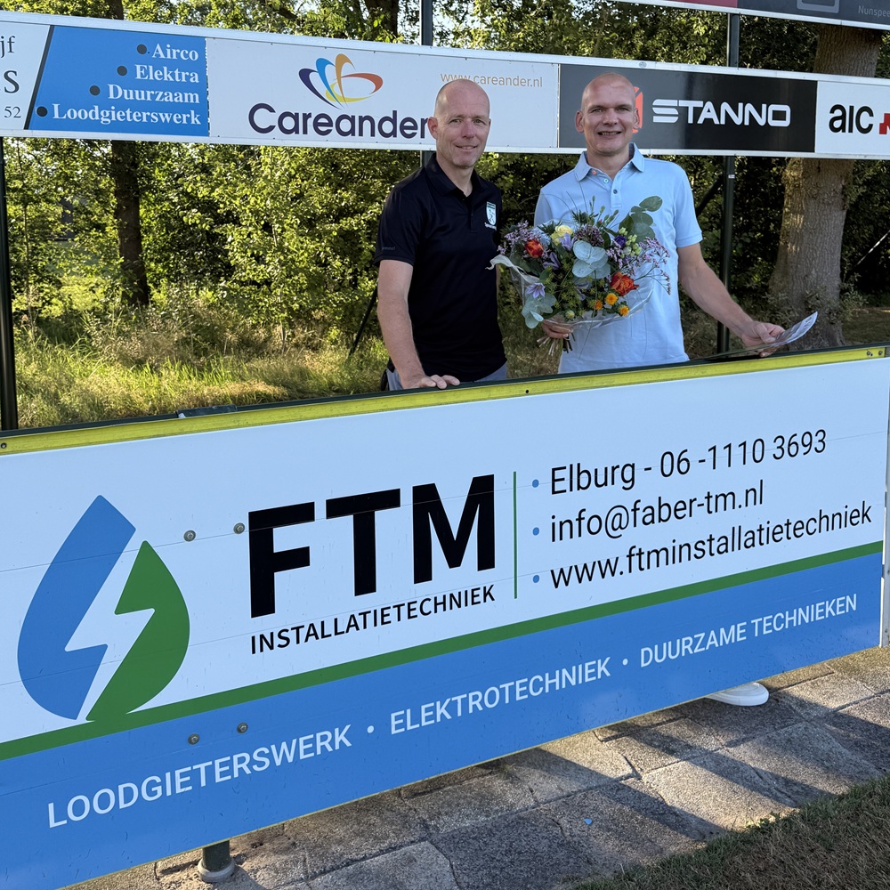 Mooie impuls voor S.V. ’t Harde: FTM Installatietechniek sluit aan als stersponsor