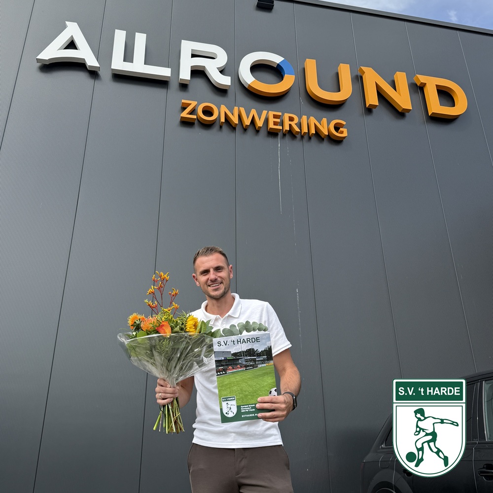 Allround Zonwering blijft als sponsor verbonden aan S.V. ’t Harde
